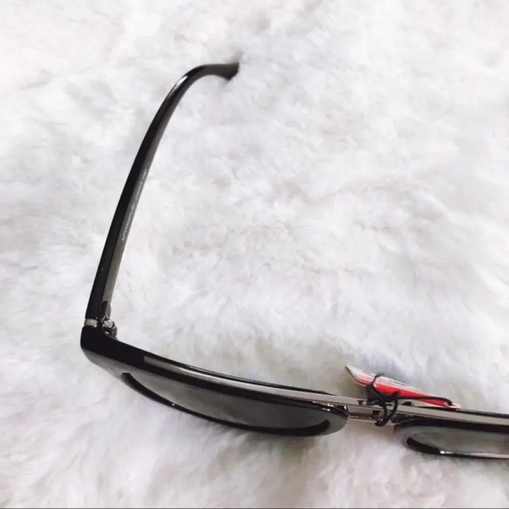 Ashe Glossy Black Polarized Sunglasses